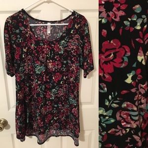 LuLaRoe Floral Swing Top Perfect T
